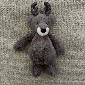 Jellycat Bashful Glitz Reindeer Stuffed Animal Retired Plush Toy